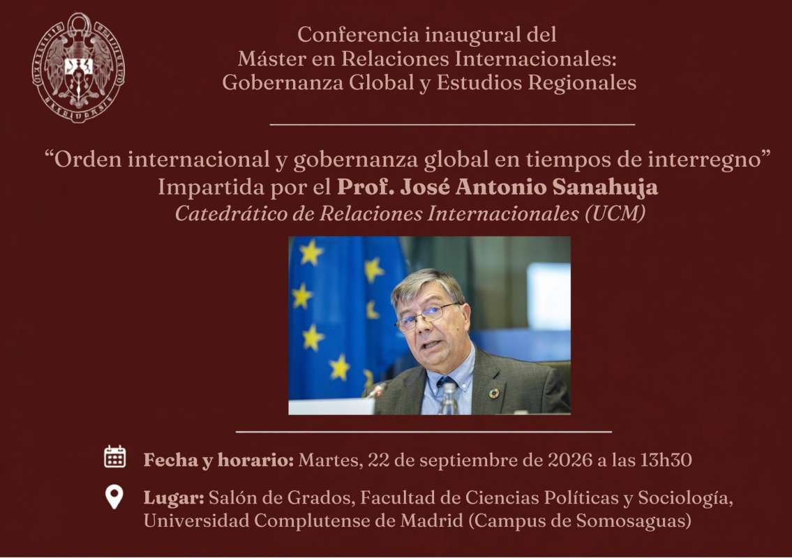 Conferencia inaugural 2026-2027 a cargo del Prof. Sanahuja - 1