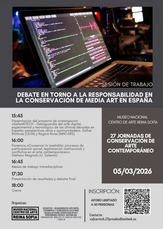 SESIÓN DE TRABAJO: DEBATE EN TORNO A LA RESPONSABILIDAD EN LA CONSERVACIÓN DE MEDIA ART EN ESPAÑA - 1