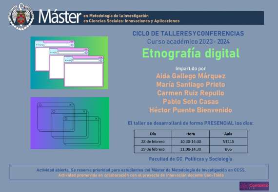 Actividad complementaria FEBRERO de 2024: METODOLOGÍA Y EXPERIENCIAS DE ETNOGRAFÍA DIGITAL