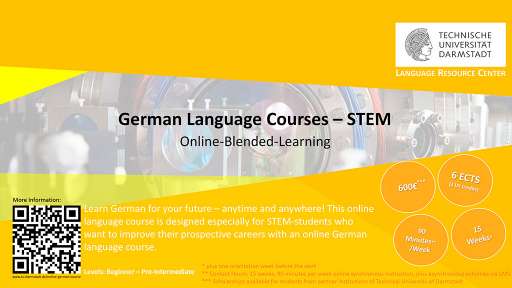 Online German Language Courses - STEM, Technical University of Darmstadt, August 22 - December 09, 2022