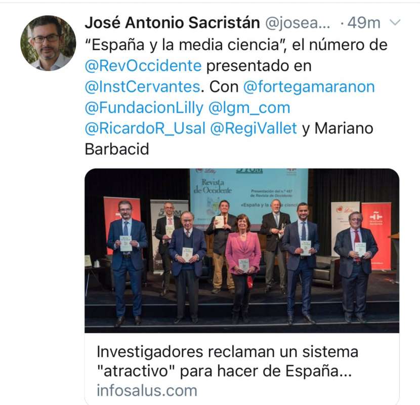 Presentation of Revista de Occidente. Cervantes Institute. - 7