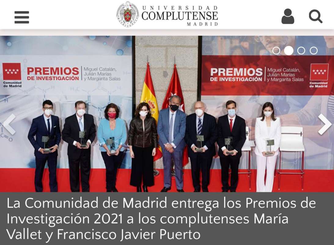 Presentation of the Margarita Salas Award to Dr. Vallet. Community of Madrid. - 24