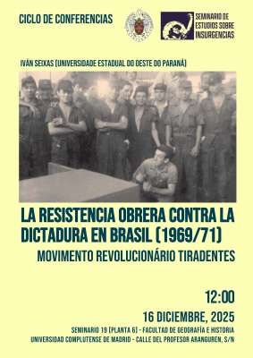 Conferencia: la resistencia obrera contra la dictadura en Brasil (1969/71), 16-12-2025, 12:00
