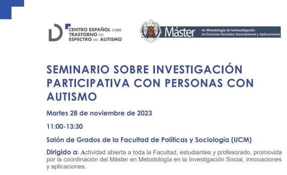 SEMINARIO SOBRE INVESTIGACIÓN PARTICIPATIVA CON PERSONAS CON AUTISMO