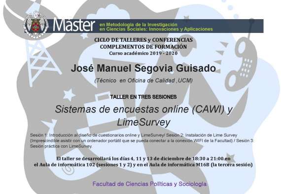 Taller: Sistemas de encuestas online (CAWI) y LimeSurvey - 2019