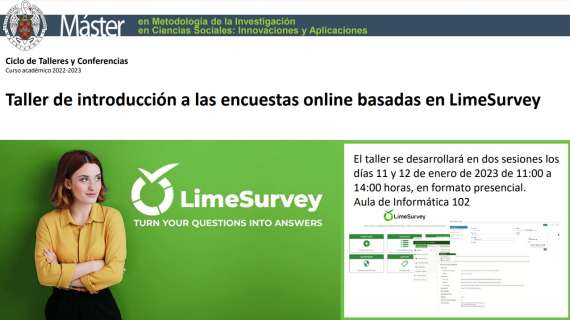 Taller: Introducción a las encuestas online basadas en LimeSurvey