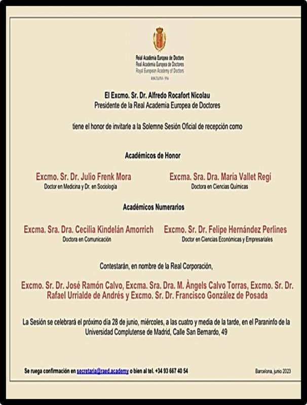 La Dra. María Vallet ingresa como Académica de R.A.E.D. - 1