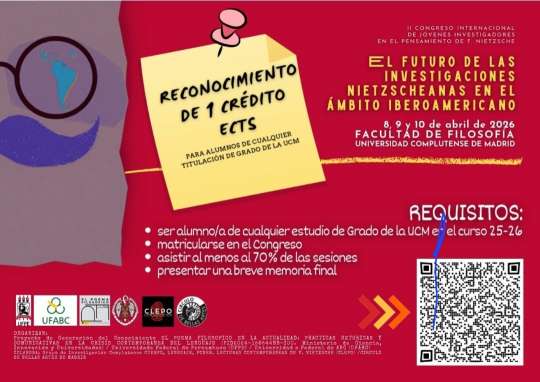 II Congreso Internacional de Jóvenes Investigadores en el Pensamiento de F. Nietzsche, 8-10 abril 2026