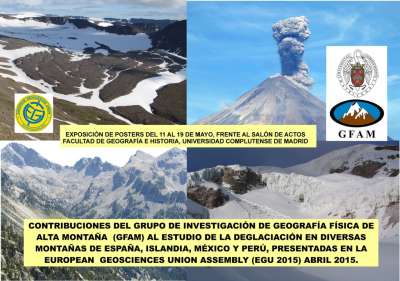 Exposición de los primeros resultados del proyecto CRYOCRISIS: 12-19 de mayo, frente al Salón de Actos de la Facultad de Geografía e Historia