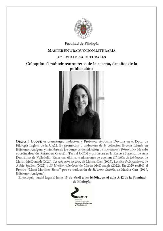 Coloquio: «Traducir teatro: retos de la escena, desafíos de la publicación» - 1