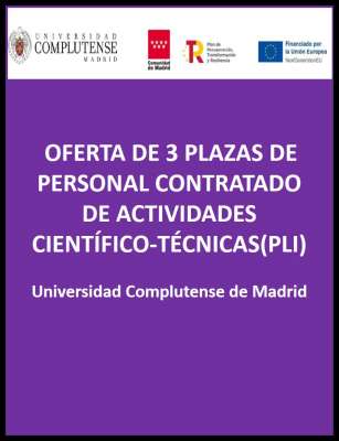 Oferta de 3 plazas de personal contratado de actividades científico-técnicas