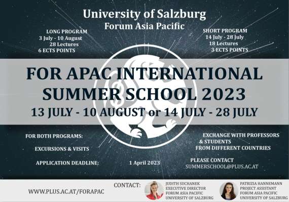 International Summer School 2023 University of Salzburg.