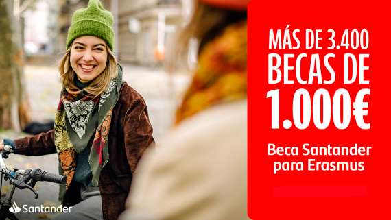 Abierta la convocatoria de Becas Erasmus Santander.