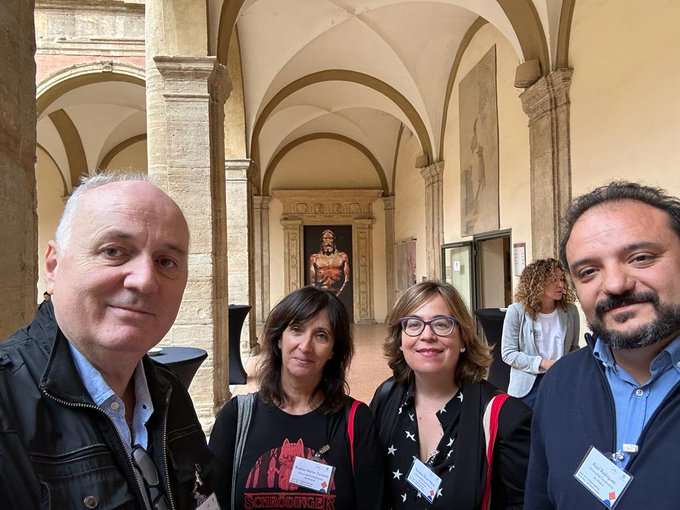 Nuestros compañeros del PTGAS Javier, Rosana, Susana y Raúl representan a la UCM en la Staff Week 2023 de Una Europa que esta vez acoge la Unversidad de Bolonia.
