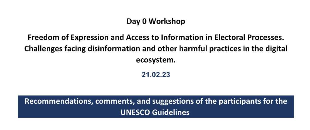 El Observatorio participa en las recomendaciones y comentarios a las directrices de la UNESCO - 1