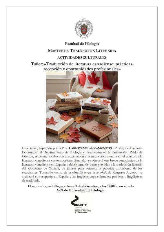 Taller: «Traducción de literatura canadiense: prácticas, recepción y oportunidades profesionales» - 1