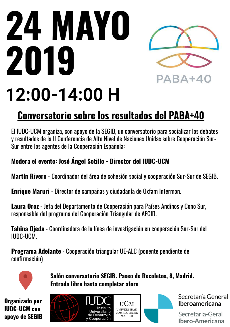 Cartel conversatorio PABA+40