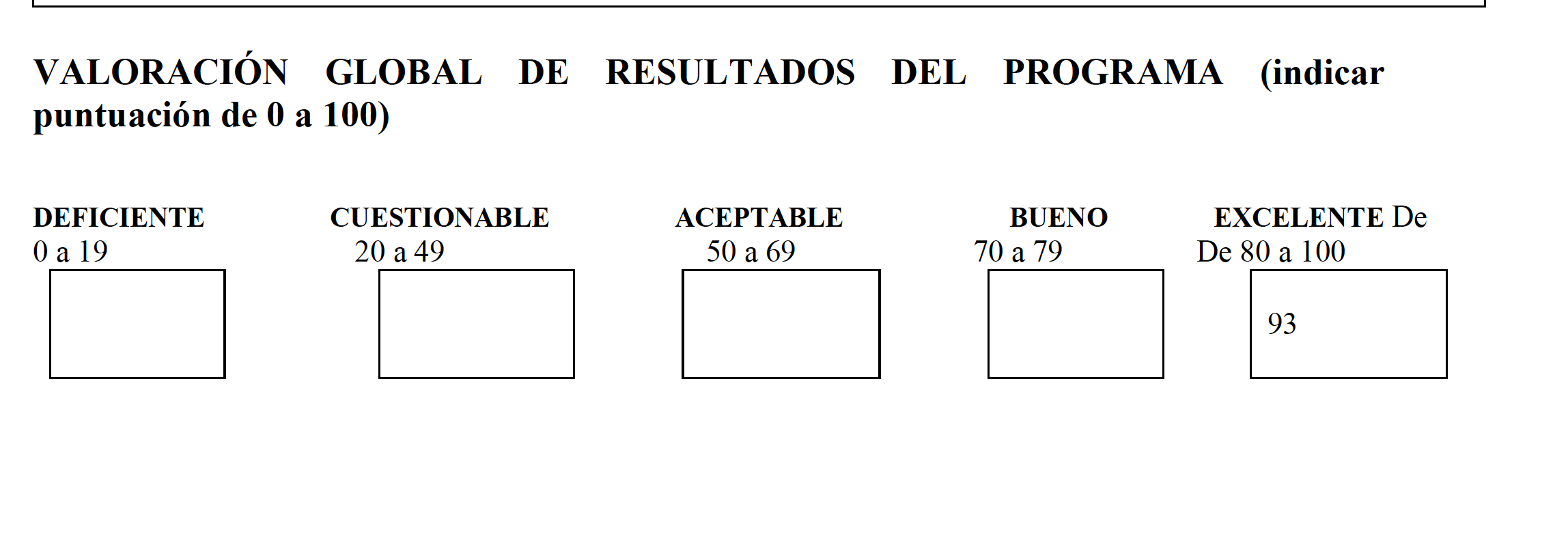 Evaluación final