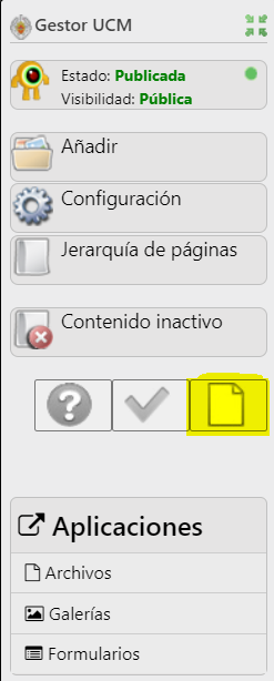 Icono crear página