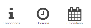 Lista horizontal de iconos