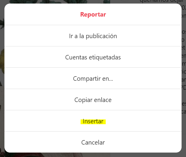 Insertar foto Instagram