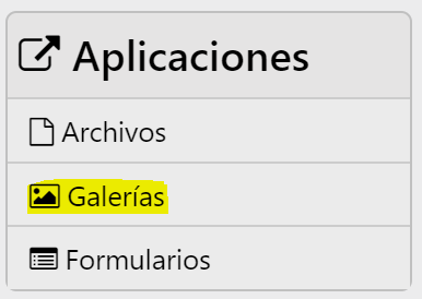 Icono aplicación Galerías