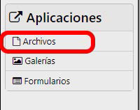 Acceso aplicación Archivos
