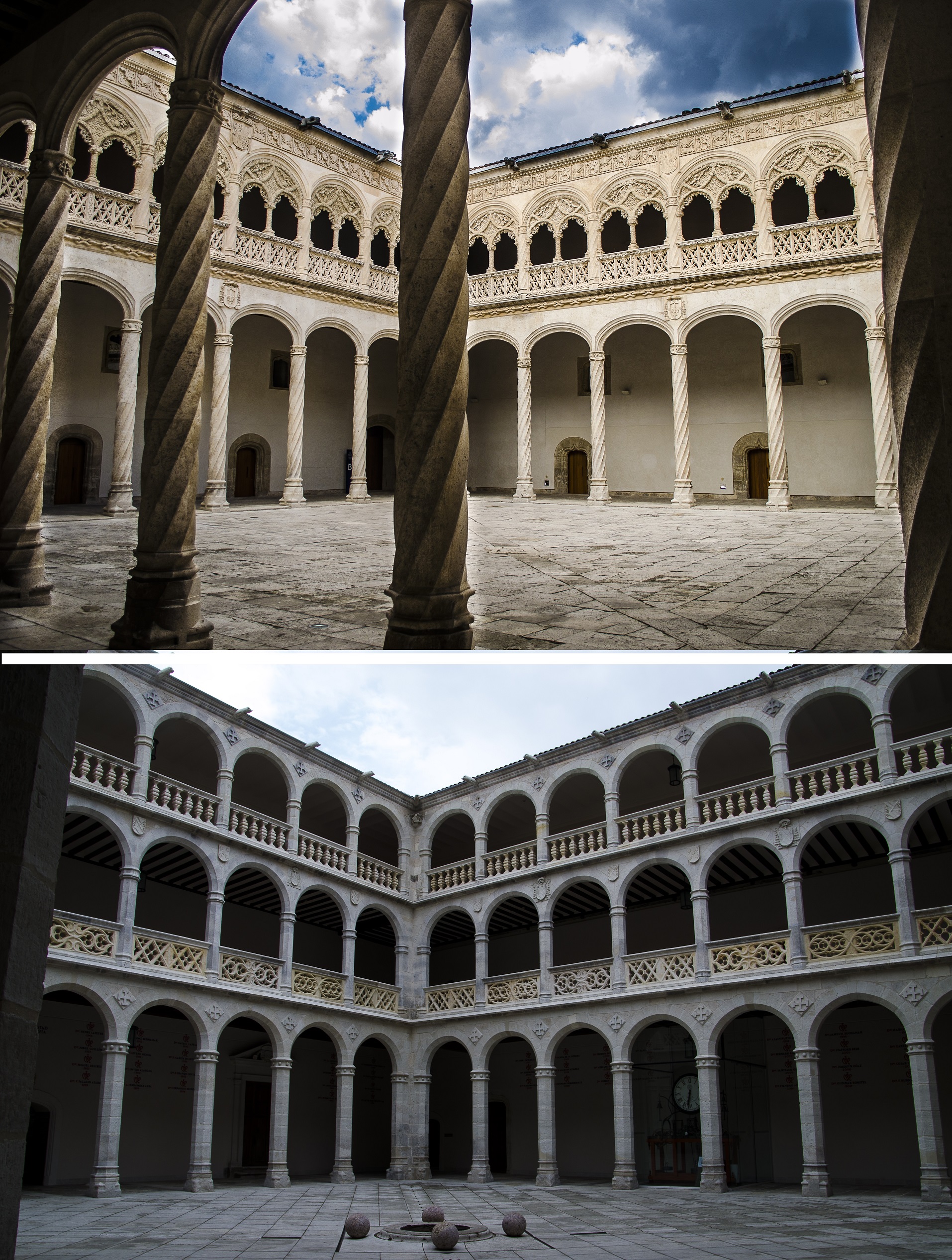 Patios de los colegios de San Gregorio y Santa Cruz