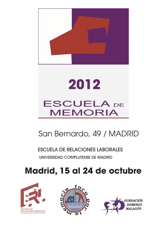 Escuela de Memoria 2012