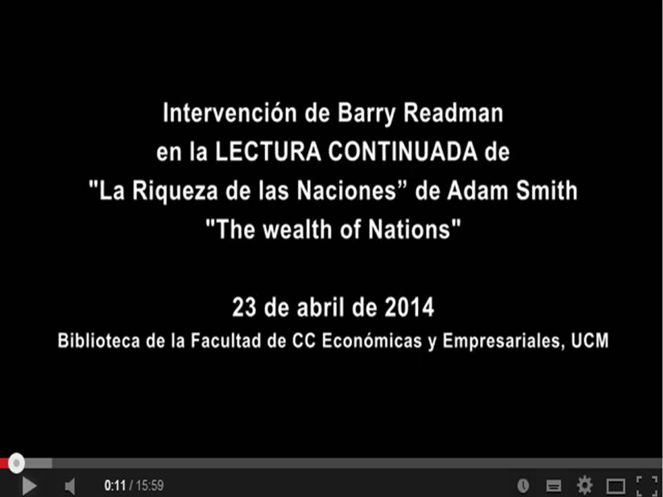 vídeo lectura continuada adam smith, barry readman