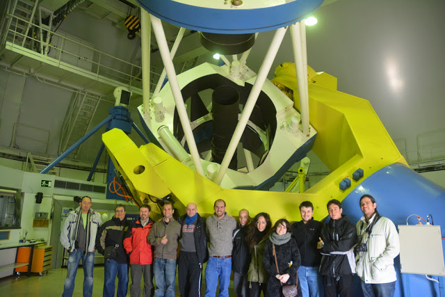 Alumnos master 2013 en telescopio 2.2m 