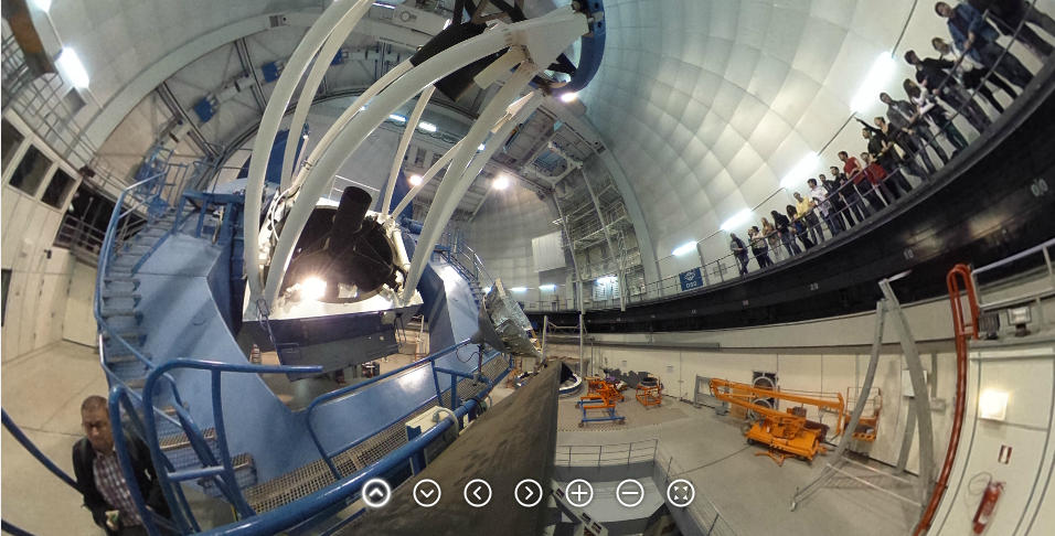 Vista de ojo de pez del 3.5m con el grupo UCM