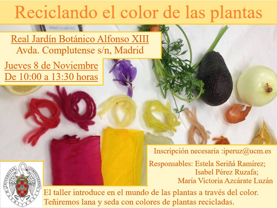 Semana de la ciencia Reciclando el color de las plantas