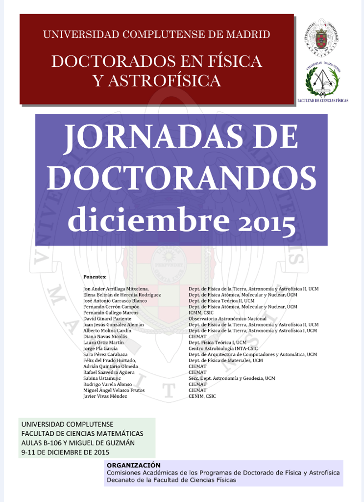 Imagen del póster de las jornadas 2014