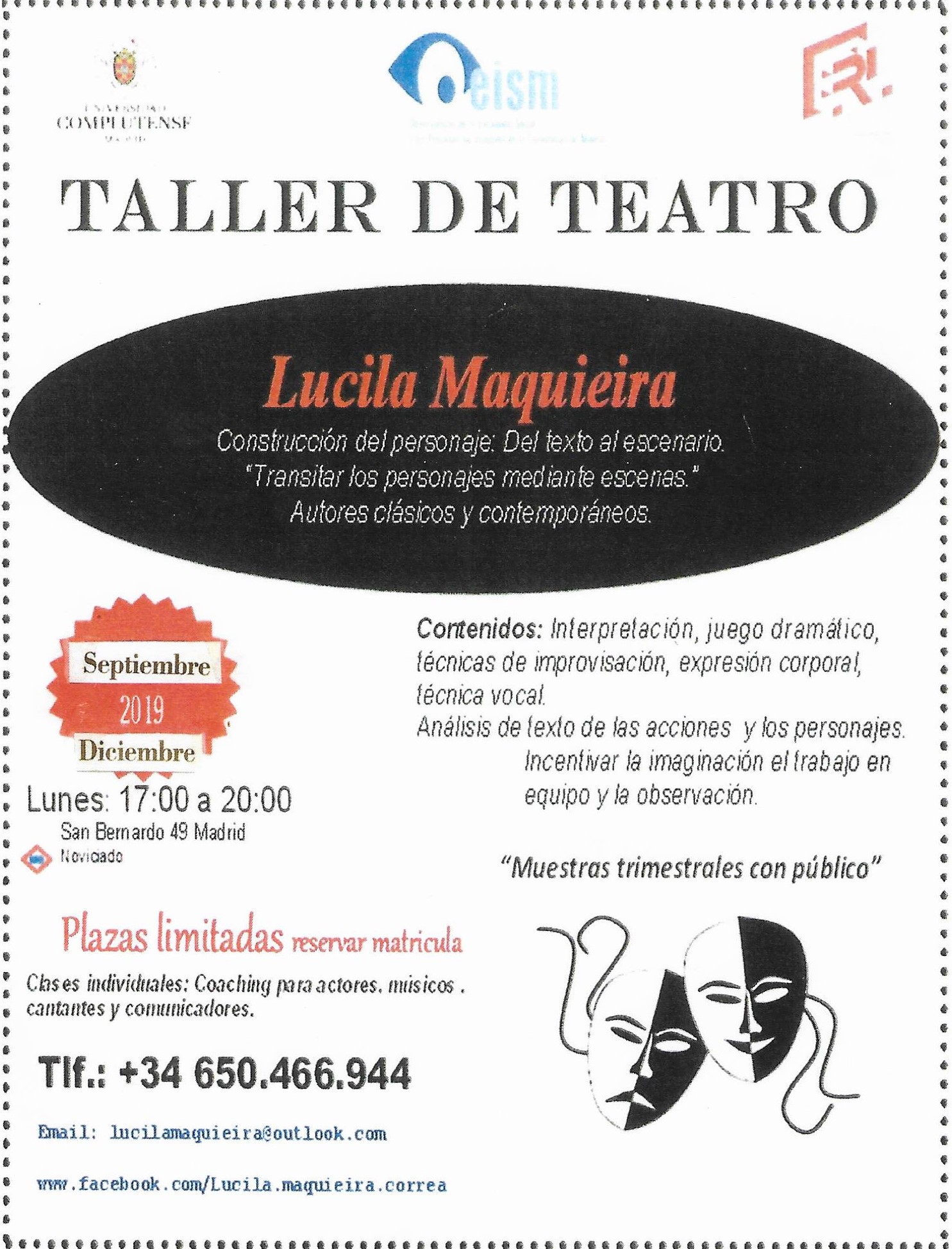 Cartel Taller de Teatro