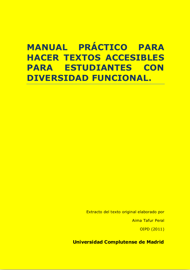 Material práctico parahacer textos para estudiantes con diversidad funcional