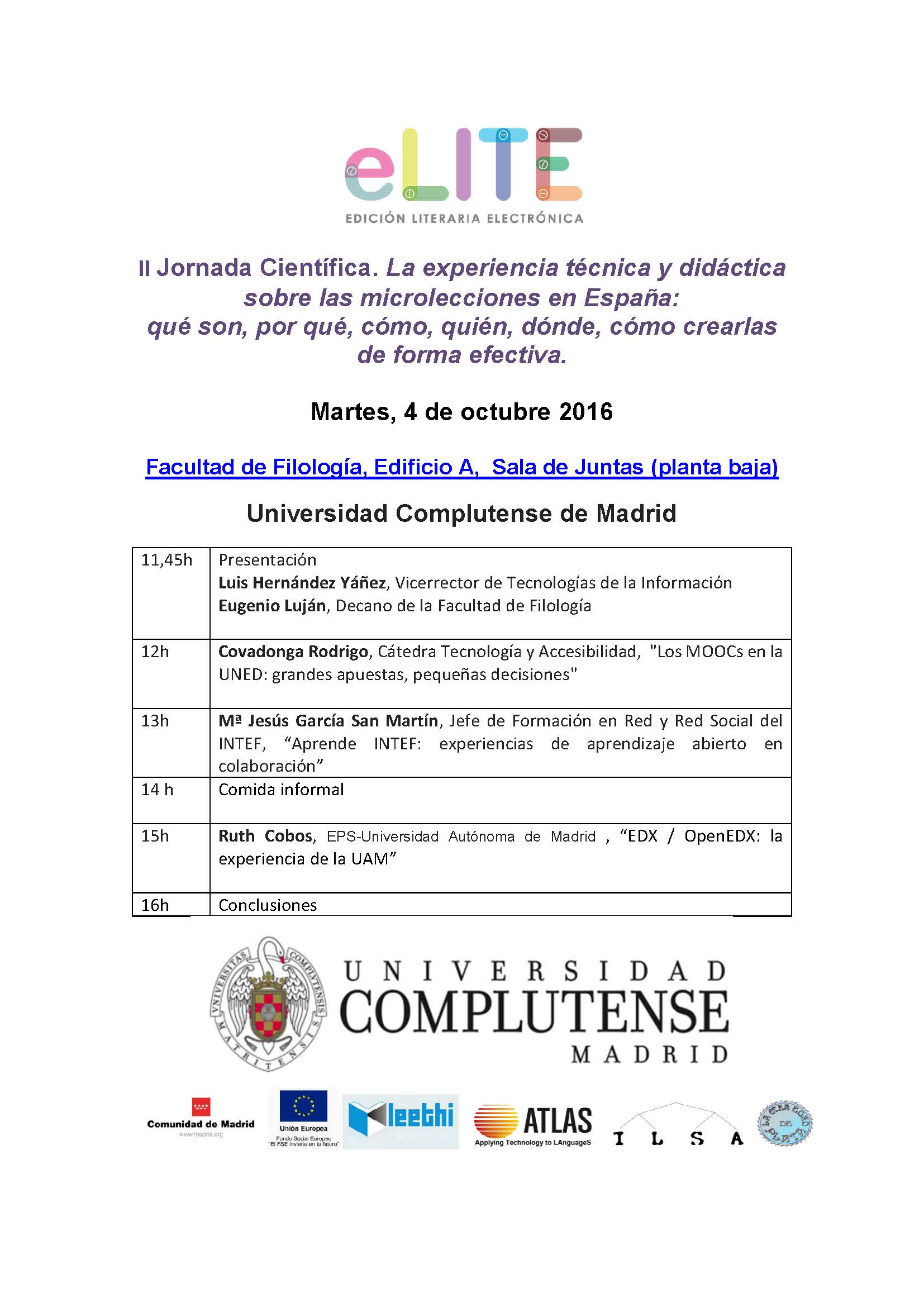 Cartel 2 Jornada Científica sobre microlecciones en España