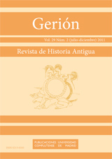 Geri&oacute;n. Revista de Historia Antigua Vol. 29, N&uacute;m. 2