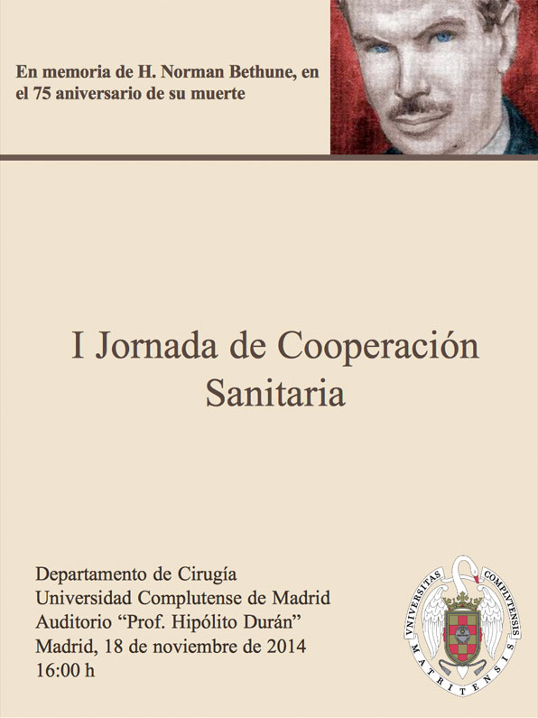 Cartel de la I Jornada de Cooperación Sanitaria