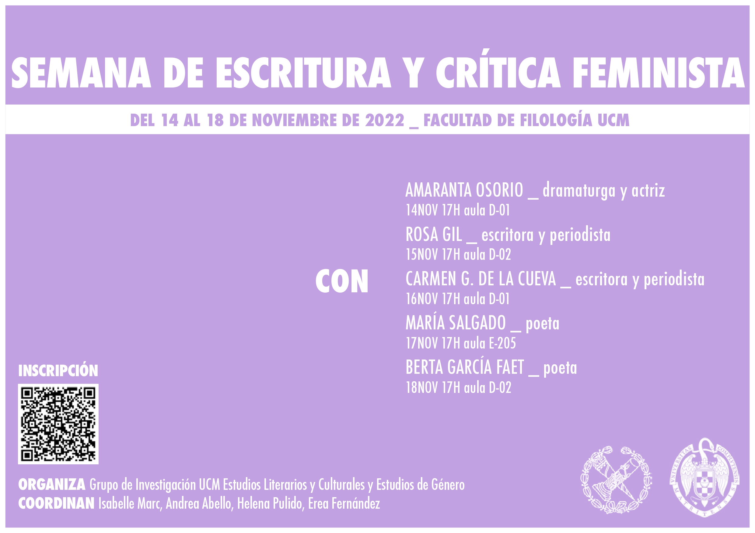 3. cartel- programa semana feminista 2022