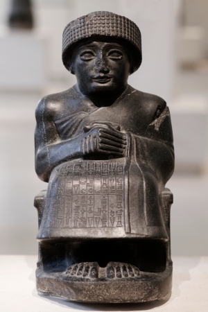 11 arte sumerio, estatua del príncipe gudea_2120 a c 