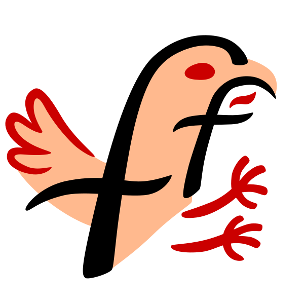 Nuestro logo representa un grifo mitológico cuyo contorno está formado por dos "f", de fonética y fonología. En la imagen se aprecian la lengua y las garras del animal, que significan las modalidades oral y signada de las lenguas que estudiamos.