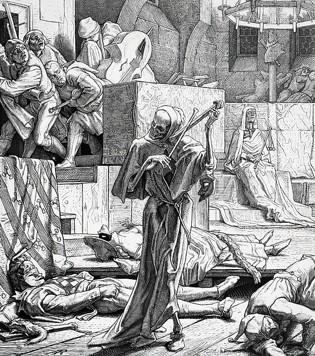 alfred rethel - death as assassin 1851 (wood engraving) - (meisterdrucke-60366)