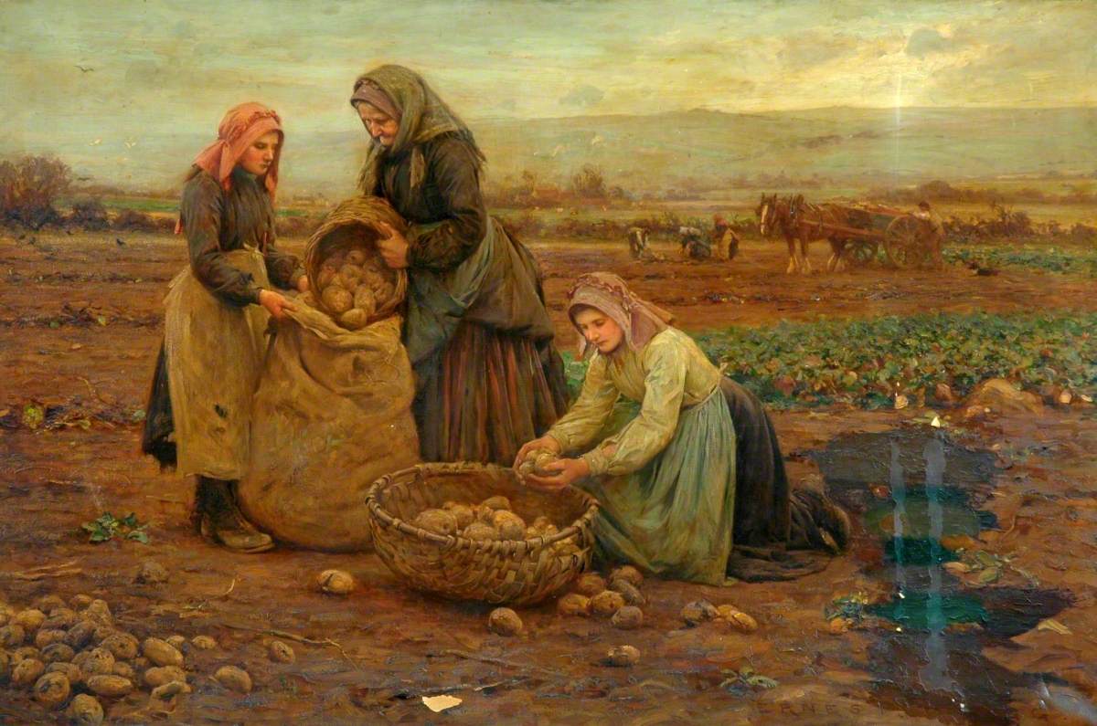 Ernest Higgins Rigg (1868–1947)  The Potato Pickers