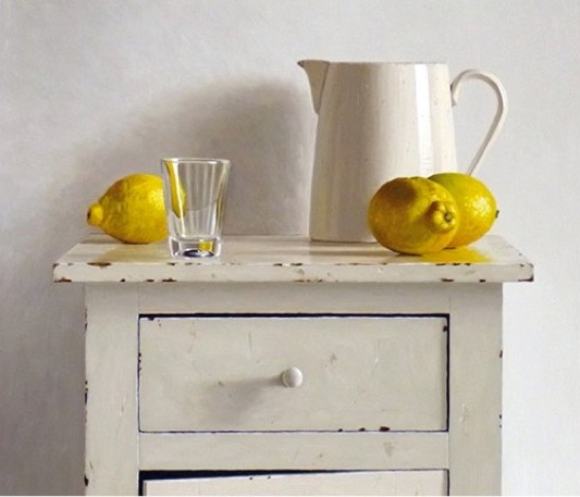 Willem de Bont - 3 lemons on a cupboard - 2013