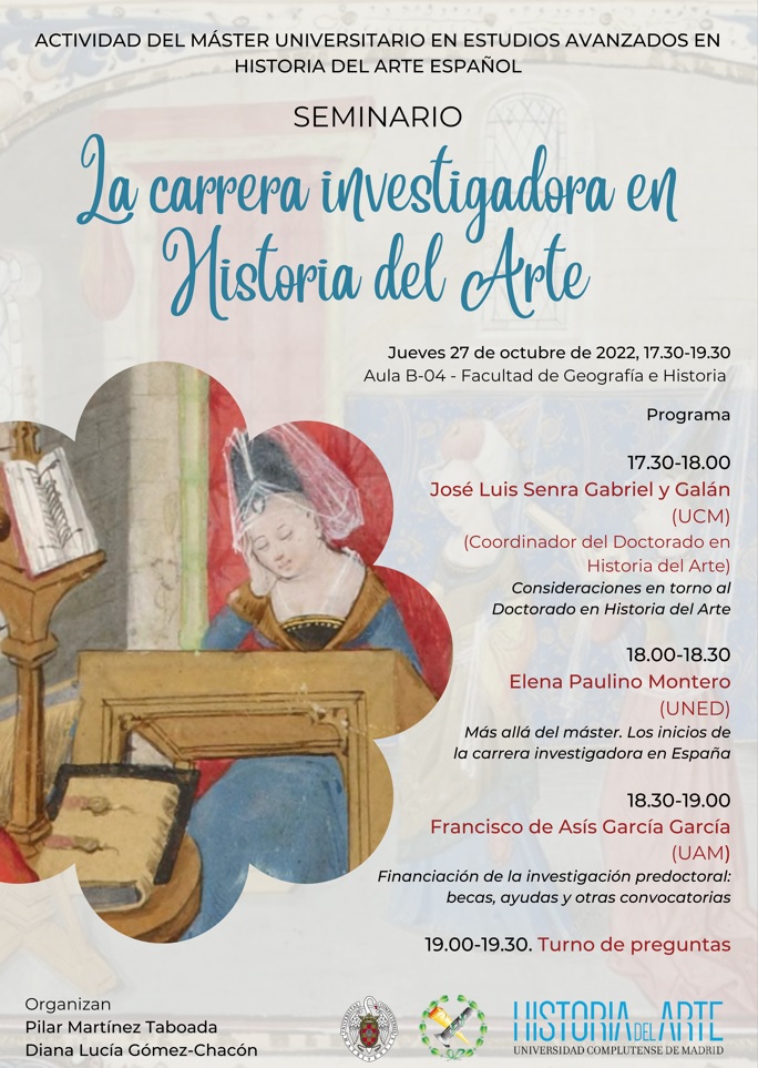 Seminario: La carrera investigadora en Historia del Arte | Máster  Universitario en Estudios Avanzados en Historia del Arte Español