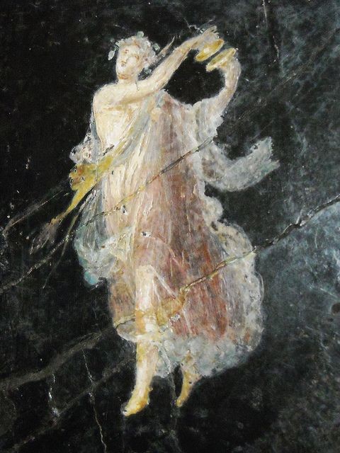 Bailarina. Fresco Pompeya. Museo Arqueológico Nápoles.