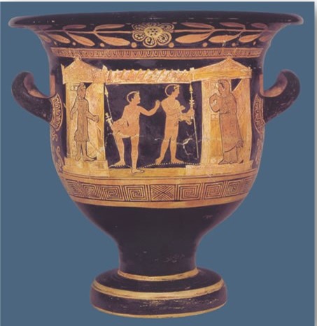 Cratera con escena teatral. Siglo IV a. C. Louvre