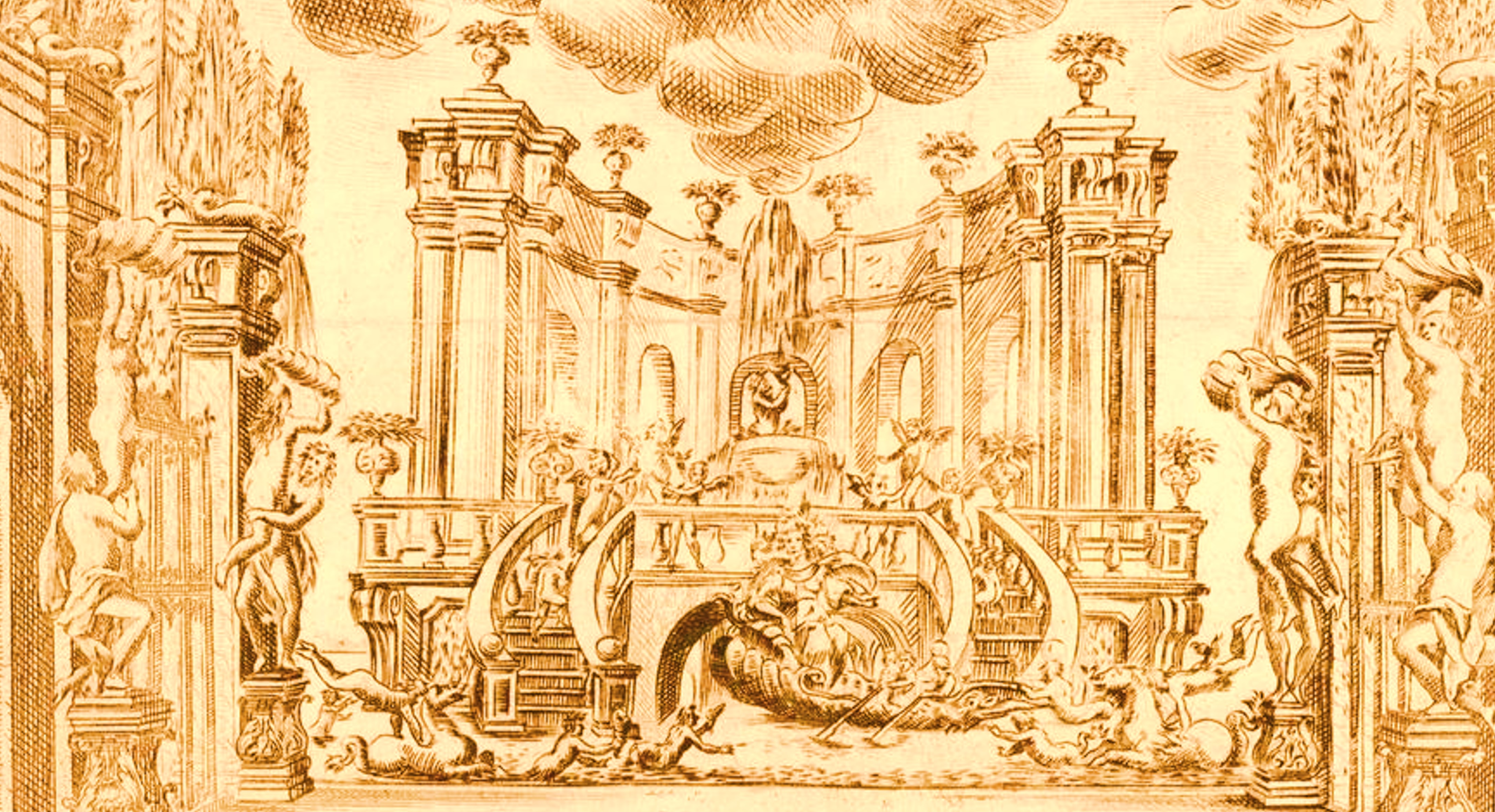 F. Tacca. Ercole in Tebe. Jardines de Venus. Detalle. 1661. Spada. British Museum