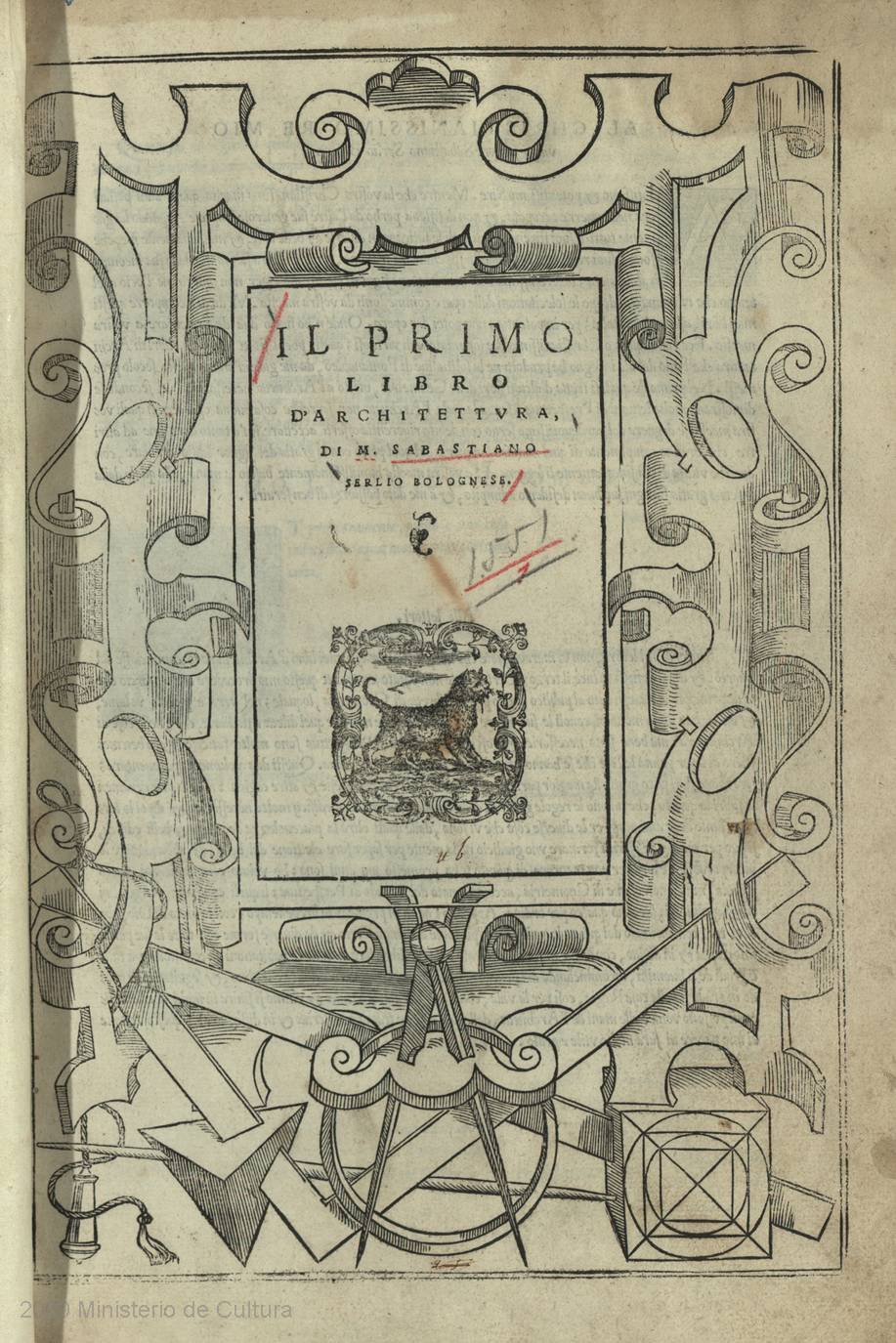 Sebastiano Serlio. 1551. Biblioteca Virtual del Ministerio de Defensa de España
